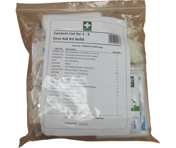 First Aid Kit - Refill 1-5 People