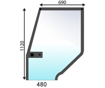Door Glass LH Upper Case 5100 4 Hole