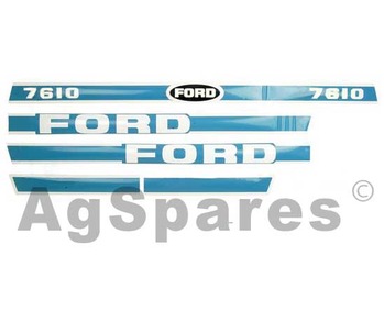 Decal Set Ford 7610 Less Cab